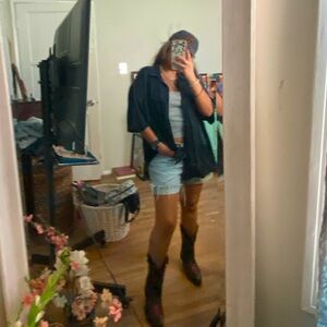 silk black oversized vintage shirt